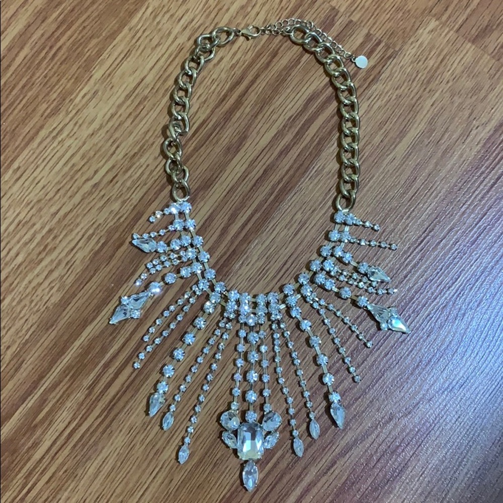 Bebe rhinestone statement necklace